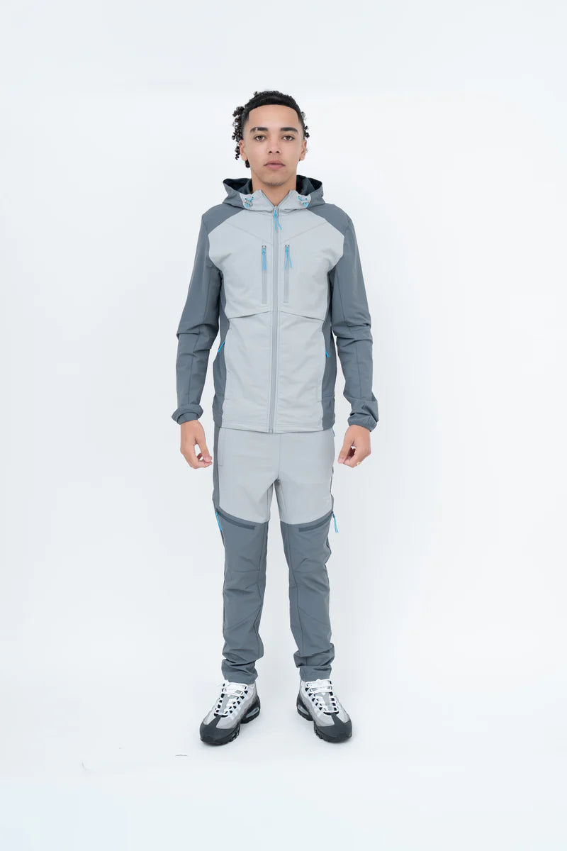 GRIID EDGE TRACKSUIT - STONE/BLUE
