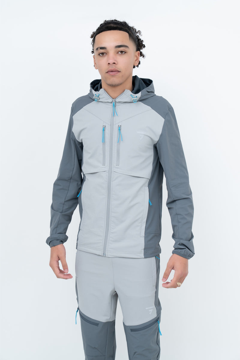 GRIID EDGE TRACKSUIT - STONE/BLUE
