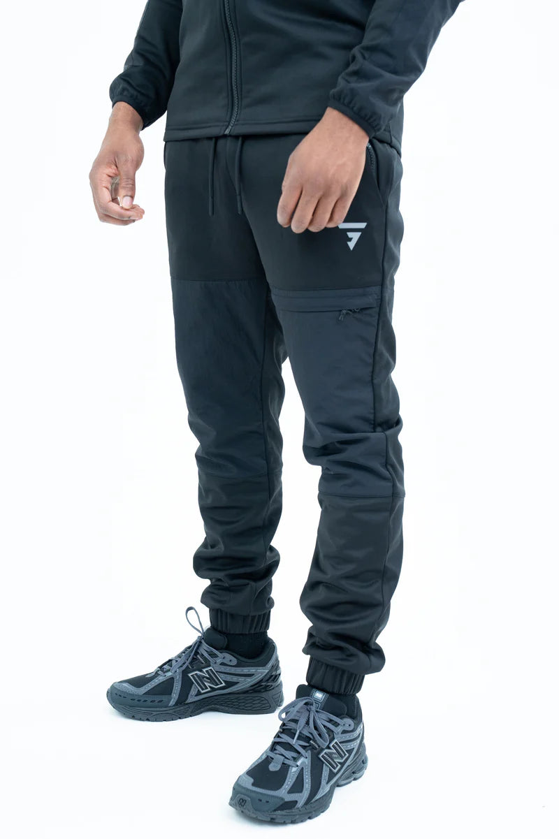 GRIID CUSHY TRACKSUIT HOODIE/PANTS - DOUBLE BLACK