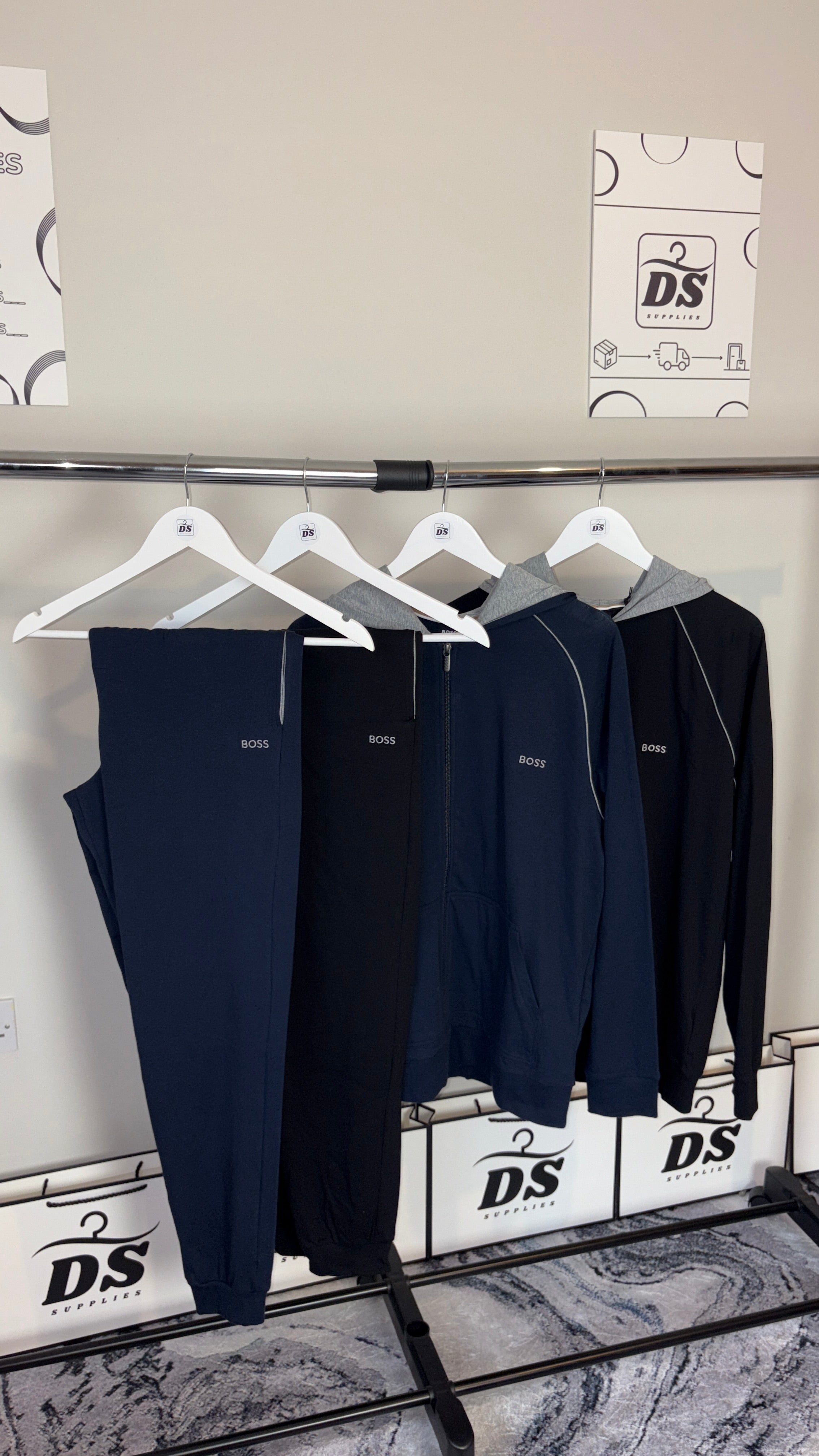 BOSS HOMEWEAR TRACKSUIT - NAVY/GREY