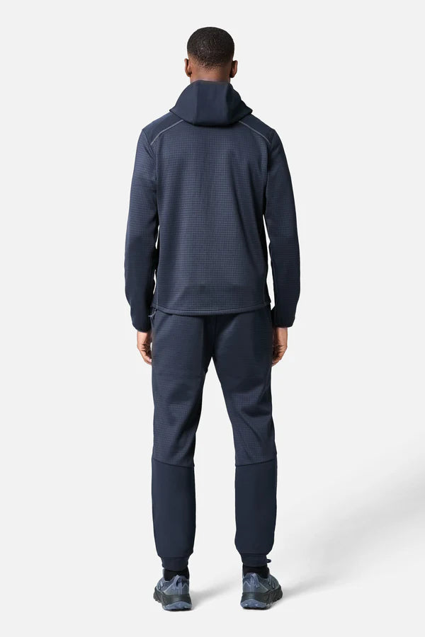 TRAILBERG DISTRICT GRIDDED FLEECE TRACKSUIT - NAVY